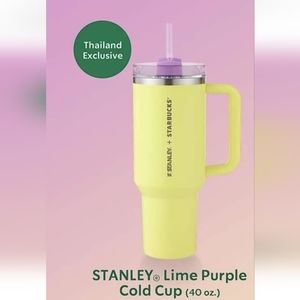 NWT STARBUCKS Stanley Taiwan Lime Purple Tumbler 40oz